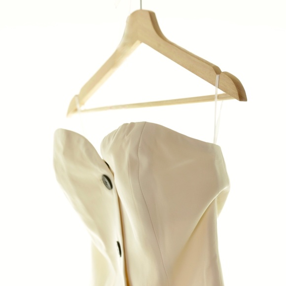 NWT Commense Sweetheart Button Up Ivory Tailored Tube Top Corset Womens S - Picture 6 of 11